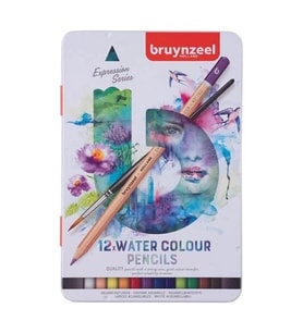 Bruynzeel Expression Aquarelle Kuru Sulu Kalem Boya Seti 12 Renk