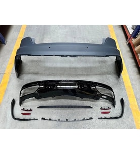 AUDİ - ARKA TAMPON SET S-LİNE (SİYAH ÇITALI) A4 2020-