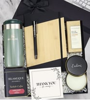 Stanley Termos & Defter & Kalem & Türk Kahvesi & Mum & Kolonya Premium Hediye Seti