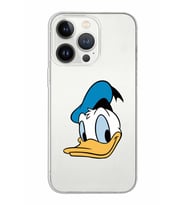 Apple iPhone 13 Pro Uyumlu Kapak Donald Duck Tasarımlı Şeffaf Silikon Kılıf