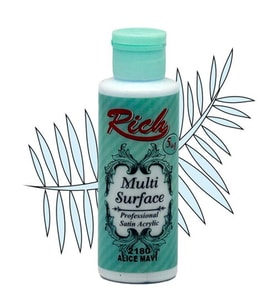 Rich Multi Surface Her Yüzey İçin Akrilik Boya 120 cc. 2180 ALICE MAVİ 