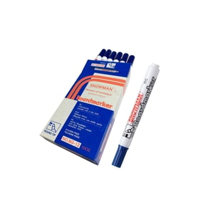 Snowman Mavi Tahta Kalemi Yuvarlak Uçlu Mavi BG-12 (1 Paket 12 Adet)