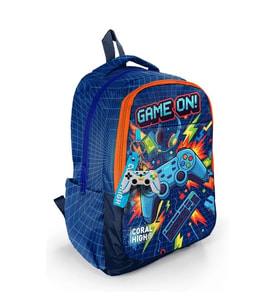 CORAL HIGH 33251 LACİVERT GAME DESENLİ ÜÇ BÖLMELİ SIRT ÇANTASI