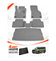 e-biz FORD TOURNEO-COURIER (2024-2027) Uyumlu EVA Oto Paspas Bagaj Paspası Dahil Açık Gri