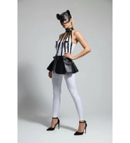 pilelistore Siyah Etek Suni Deri Etek Peplum Kemer Detaylı Etek - Brf1313 (Haki)