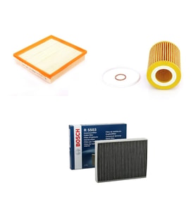 Bosch Filtre Bakım Seti BMW 1 SERİSİ F20 F21 118 i Benzinli 2011-2019 Hava + Yağ f. + Polen Filtre Sardes