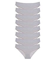 8 adet Süper Eko Set Likralı Kadın Slip Külot Gri