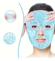 Terapi Jel Yüz Maskesi Soğuk Ve Sıcak Boncuklu Ayarlanabilir Maske (mavi)