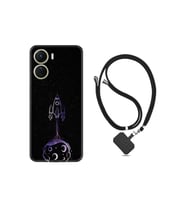 Vivo Y16 Kılıf Ipli Boyun Askılı Desenli Silikon Master Space 1630