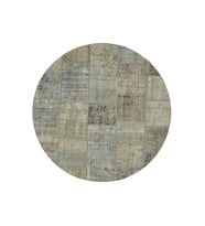 Gri Halı Salon Halısı El Dokuma Pamuk Yün Karışımlı Modern Patchwork Stil Vintage Görünümlü