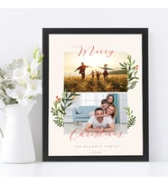 KİŞİYE ÖZEL TASARIM SEVGİLİYE HEDİYE YILBAŞI KOLAJ SİYAH FOTOĞRAF ÇERÇEVESİ 21X30