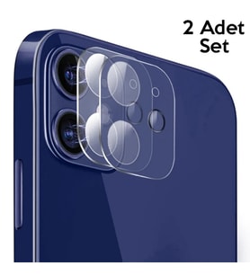 GOR İPhone 12 Mini 5.4 Best Full Tempered Cam Kamera Koruyucu 2Adet Set-(5775) - SSSSSS2182-9864