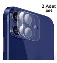 GOR İPhone 12 Mini 5.4 Best Full Tempered Cam Kamera Koruyucu 2Adet Set-(5775) - SSSSSS2182-9864