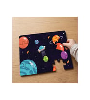 Uzay Ufo Ve Gezegenler Tasarımlı 24 Parça Ahşap Çocuk Puzzle MPK1163