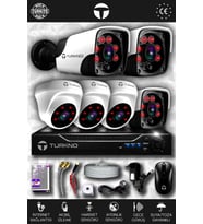 TURKNO 6 Kameralı Pania 3 İç Kamera Set HDD'siz Full HD Gece Görüşlü Güvenlik Kamerası Sistemi