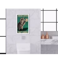 BK Home Banyo Tuvalet Dekoratif Ahşap Beyaz Çerçeveli Tablo-3