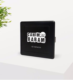 BK Gift Kişiye Özel Canım Babam Tasarımlı Siyah Metal Sigara Tabakası-6