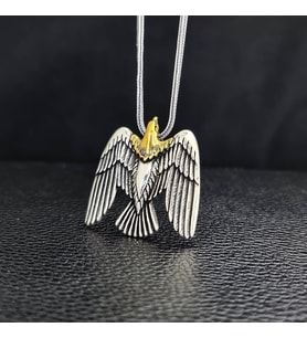 925 Ayar Gümüş Kartal Motifli Kolye