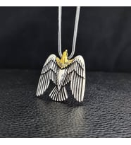 925 Ayar Gümüş Kartal Motifli Kolye