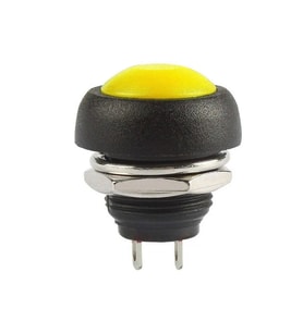 12mm PBS-33B 2 Pin Push Buton Sarı ON OFF 1A 250V Mini Yuvarlak Su Geçirmez Anahtar Momentary Switc