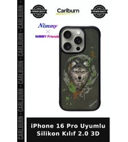 iPhone 16 Pro Uyumlu Silikon Kılıf 2.0 3D Tarz Moda Nakış İşlemeli