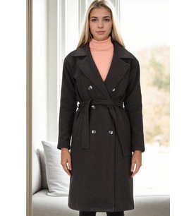 Z9765 DEWBERRY BAYAN PALTO-ANTRASİT