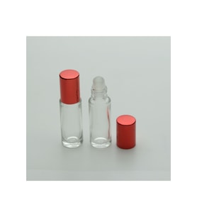 BOŞ PARFÜM ŞİŞESİ 4-5 ML (5 ADET) ROLL-ON KIRMIZI KAPAKLI BOŞ ŞİŞE