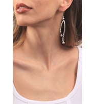 Kadın Antik Gümüş Kaplama Sarmaşık Formlu Sallantılı Model Küpe