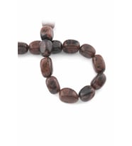 Obsidyen Doğal Taş Parlak Benekli Bordo Dikdörtgen Kesim 13x18mm Dizi [AA]