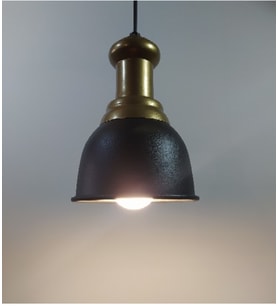 RİOLİGHT RETRO TEKLİ METAL SARKIT AVİZE ŞAPKA ÇAPI: 14CM (Siyah)