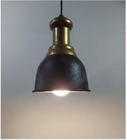 RİOLİGHT RETRO TEKLİ METAL SARKIT AVİZE ŞAPKA ÇAPI: 14CM (Siyah)