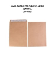 Torba Zarf 24x32 Yerli Natura 250 Adet – Doğal ve Dayanıklı Evrak Zarfı