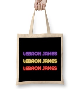 LeBron James - Basketball Gifts Vintage Retro Rainbow For BOYS AND Dad Bez Çanta Uzun Saplı