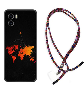 Vivo Y15S Y32 Y33S Y51 Y53S Kılıf Boyun Asklı Rasta Silikon İz Bırakan Uçak 1778