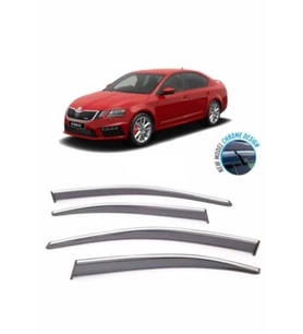 Skoda Octavia Kromlu Cam Rüzgarlığı 2013-2019 arası Sunplex (Beyaz)