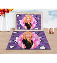 BK Gift Kişiye Özel Kadın Güzellik Uzmanı Karikatürlü 1000 Parça Profesyonel Puzzle-3