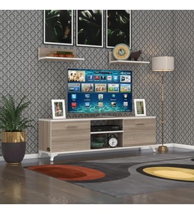 Kenzlife televizyon sehpası berlin 150 crd tv ünitesi raflı (Karışık)
