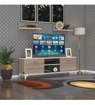Kenzlife televizyon sehpası berlin 150 crd tv ünitesi raflı (Karışık)