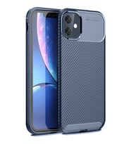 Apple iPhone 11 Kılıf Auto Focus Karbon Kapak - Lacivert