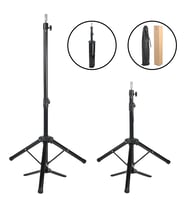 Lexroo Kuaför Eğitim Mankeni İçin Ayaklı Metal Tripod / Siyah + Taşıma Çantası
