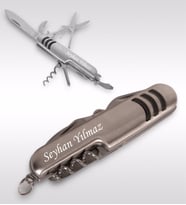 BK Gift Kişiye Özel İsimli Gümüş Metal Çakı-1