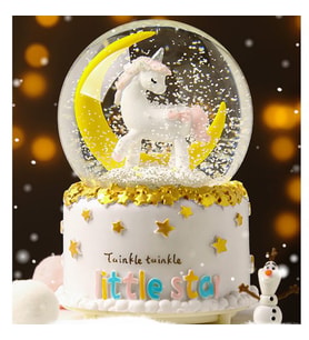 Sihirli Unicorn Işıklı Müzikli Kar Küresi