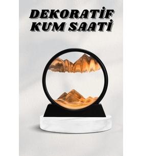 7 Inç Mavi Orta Boy Dekoratif Yuvarlak Şık Kum Tablosu Modern Dekoratif Süs