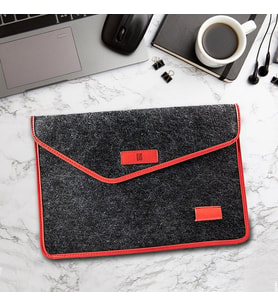 Minbag Aba Laptop Kılıfı 15 İnç Gri Kırmızı