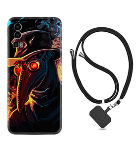 General Mobile Gm 23 Kılıf Silikon Boyun Askılı İpli Desenli Silikon Karga 1616