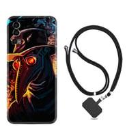 General Mobile Gm 23 Kılıf Silikon Boyun Askılı İpli Desenli Silikon Karga 1616