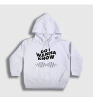 Presmono Unisex Çocuk Beyaz Know Arctic Monkeys Kapüşonlu Sweatshirt 14099tt (Beyaz)