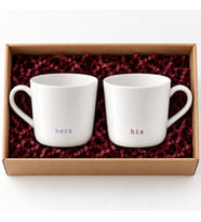 Hers & His 2'li Porselen Kahve Kupası Seti