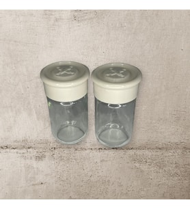 Cam Tuzluk 2 Adet Plastik Kapaklı (Kutuludur)- 75 CC