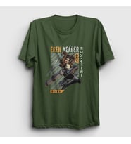 Presmono Unisex Haki Eren Fan Anime Attack On Titan T-Shirt 125408tt (Haki)